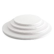 Picture of WHITE ROUND CAKE DRUM 25CM OR 10 INCH-BOARD